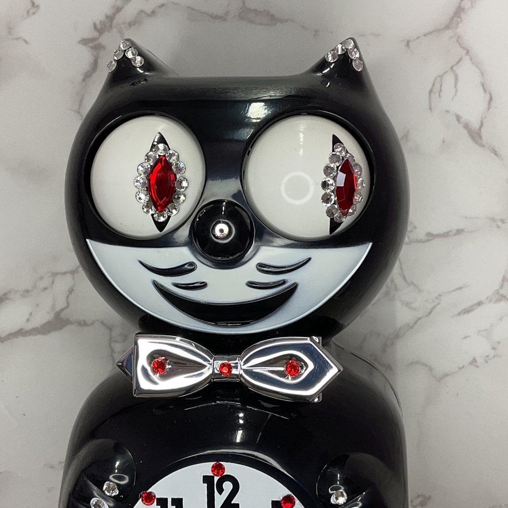 Rare Jeweled Commemorative Edition Tuxedo Kit-Cat Klock Clock OOAK - Picture 3 of 7